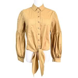 Sitka Semsch Luxury Sustainable Organic Cotton Button Down Shirt Size XS